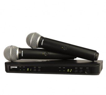 Micro không dây SHURE BLX288A/PG58 đôi mic cầm tay. Hàng chính hãng USA